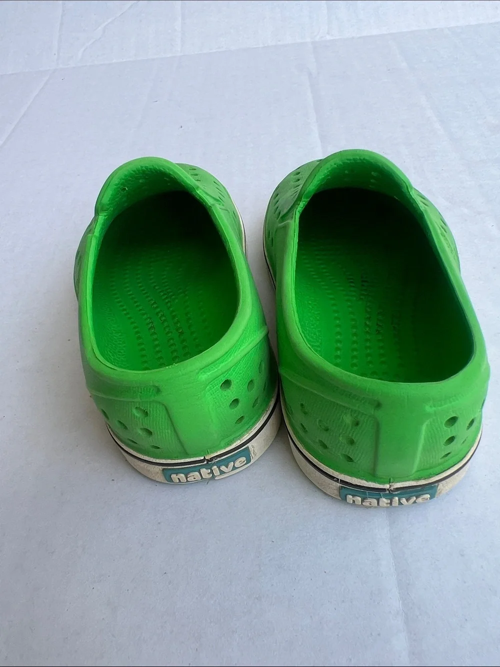 Kids Slip-On Native Shoes in Bright Green